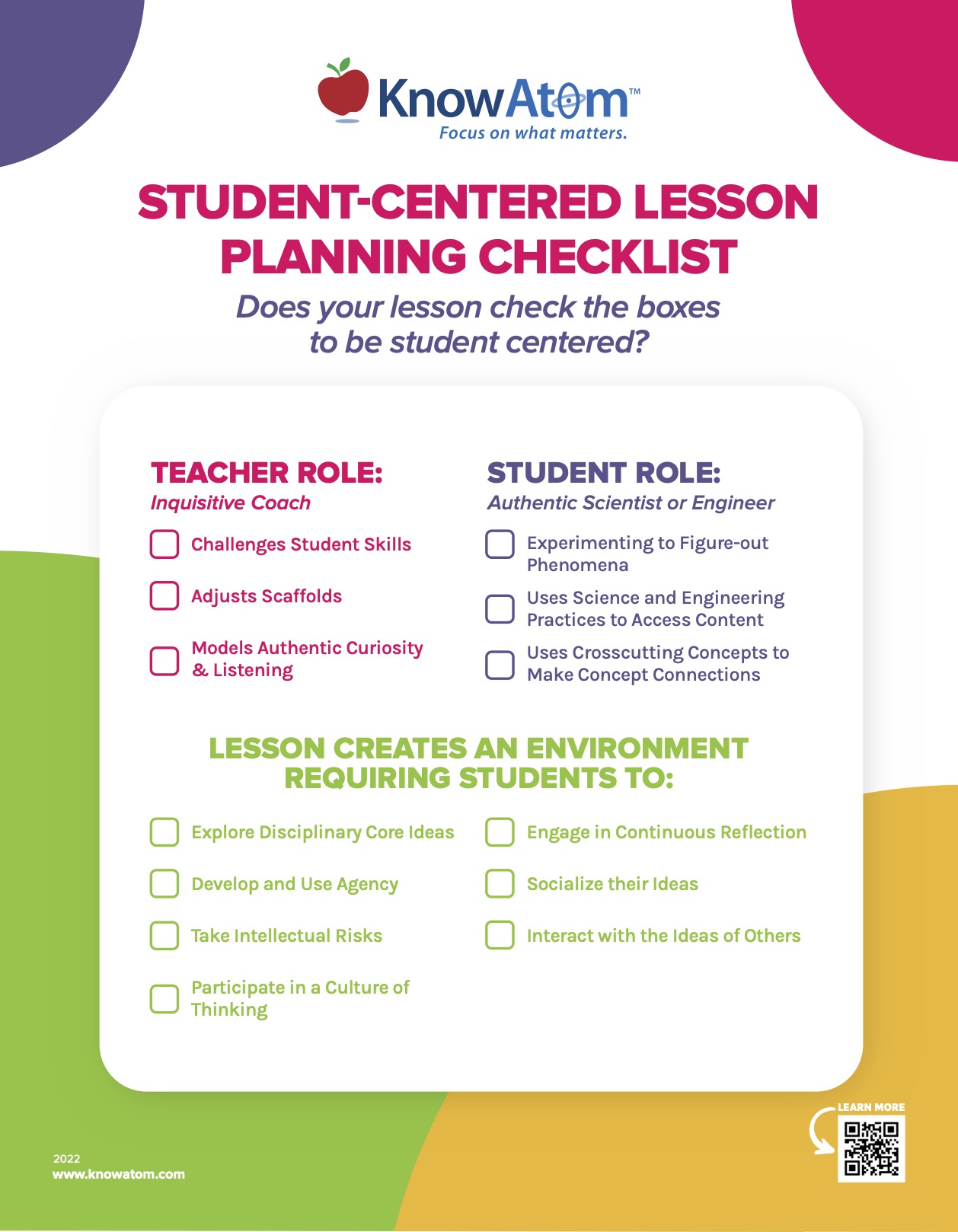 Active Learning Lesson Plan Format A Detailed Template For Developing Student Centered - Colorful Design Collection - HD Quality